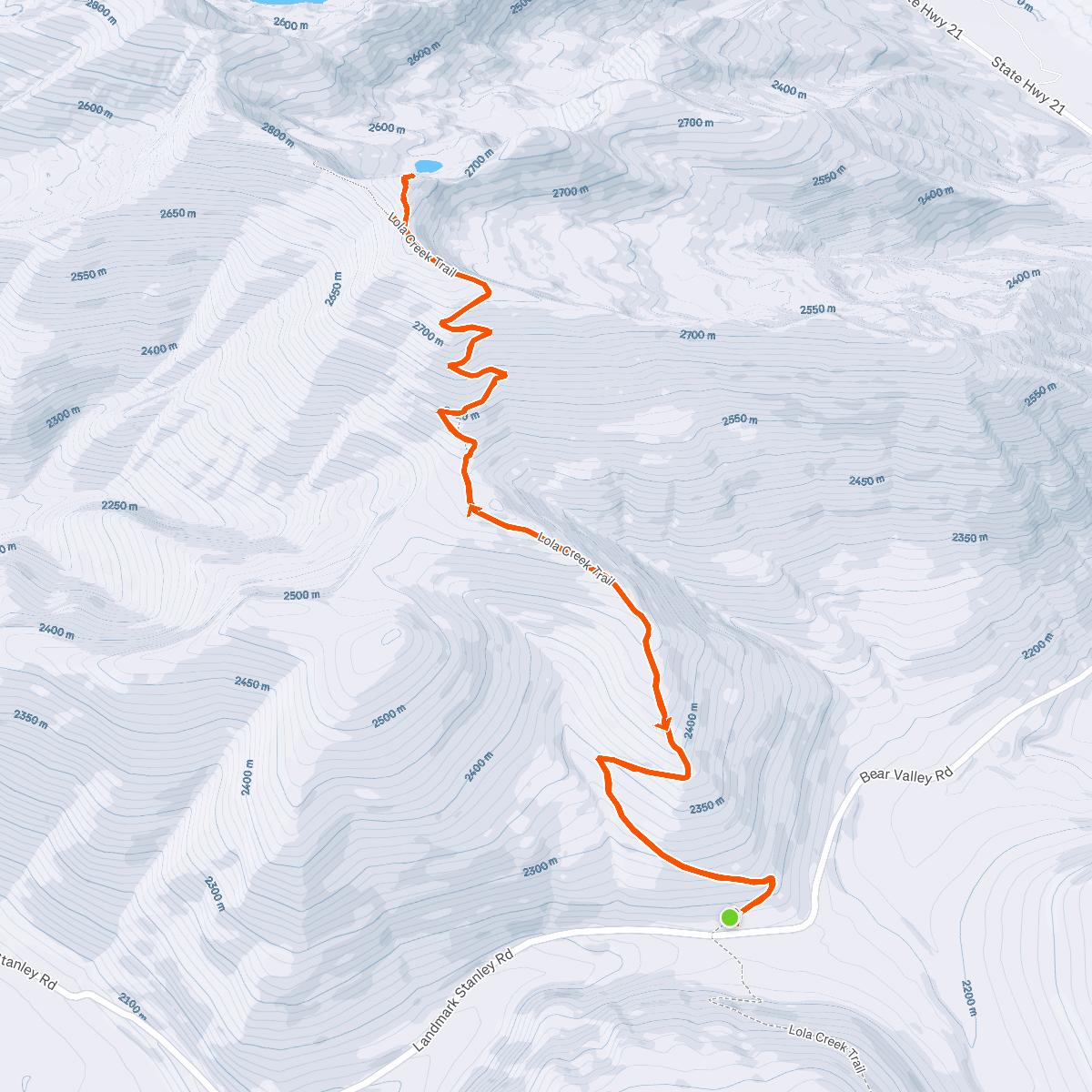 Map of the activity, cape horn bear valley stanley sawtooth views