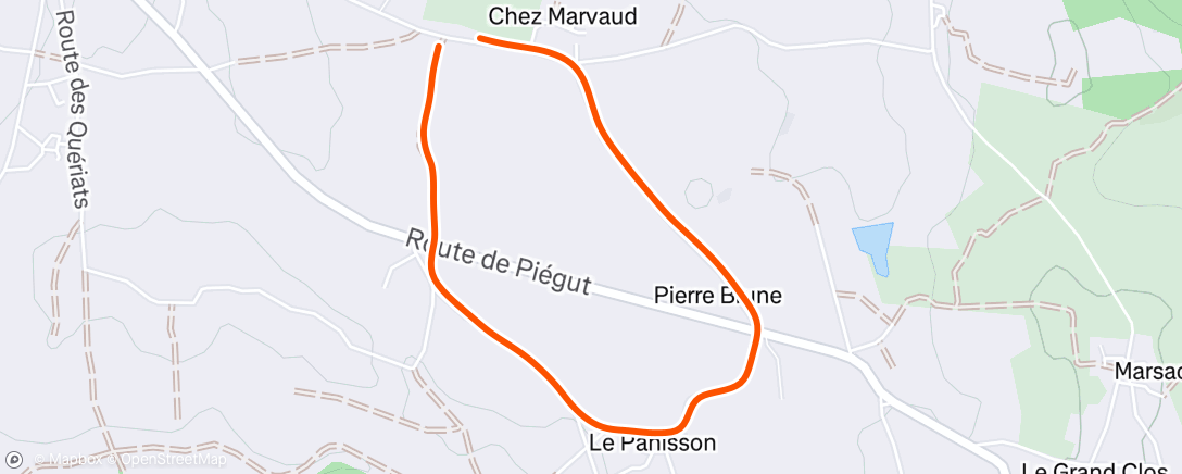 Map of the activity, Petit Essai pied nus