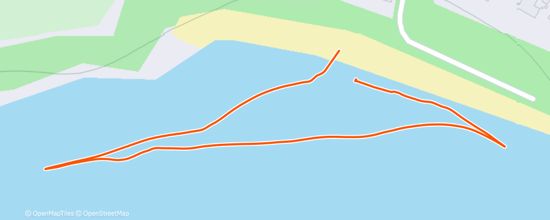 Map of the activity, Afternoon Swim
