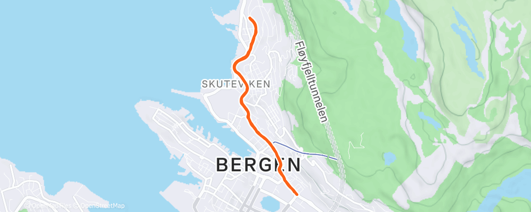 Map of the activity, Afternoon Run