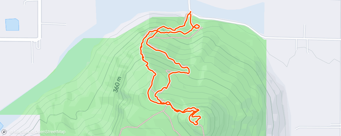 Map of the activity, Afternoon Trail Run