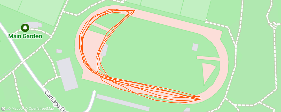 Map of the activity, 4 x 200 (3’)