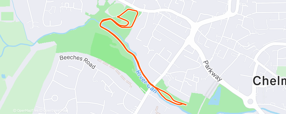 Map of the activity, Morning Run