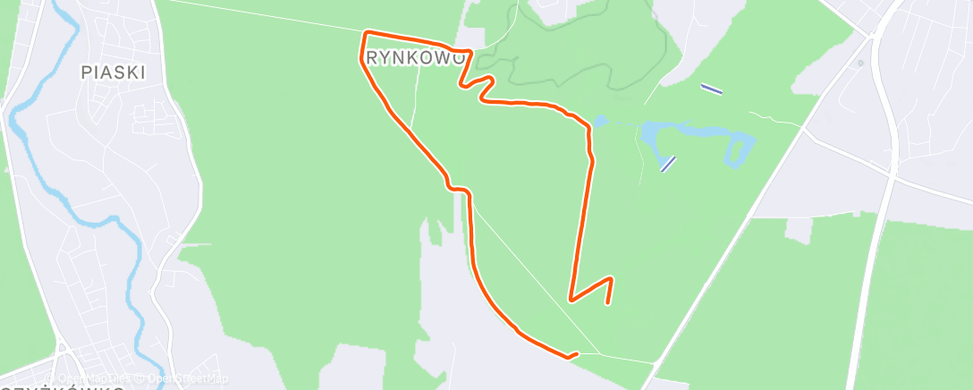 Map of the activity, Afternoon Trail Run