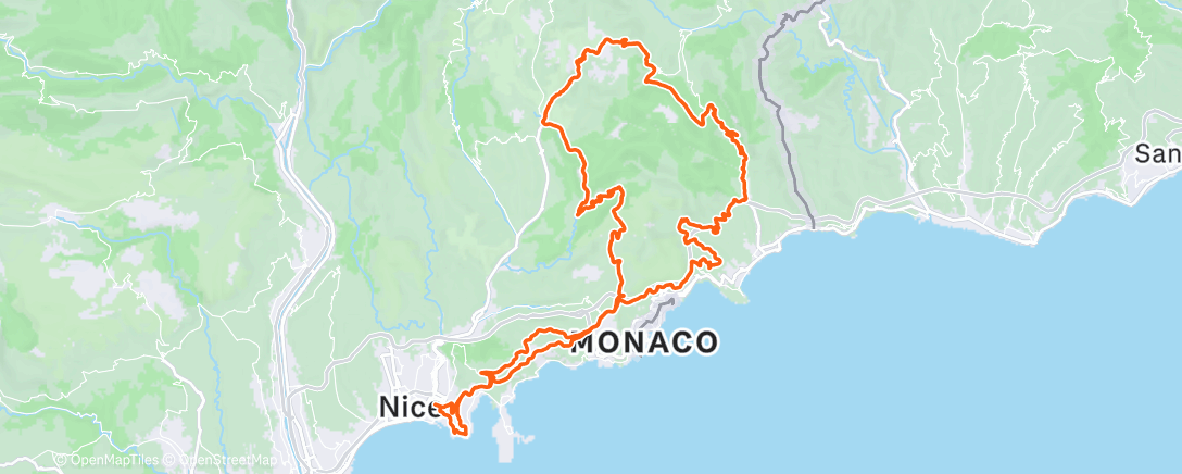 Mappa dell'attività Morning Ride