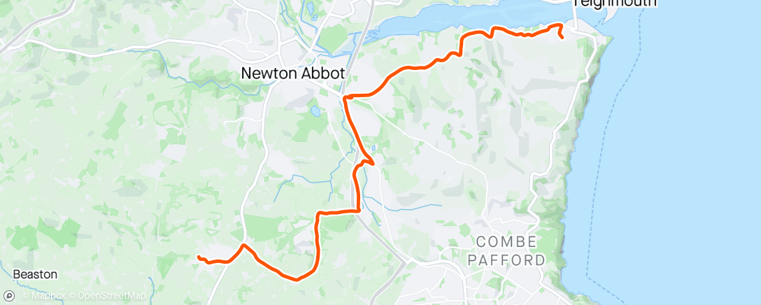 Map of the activity, Rode home from the Courts