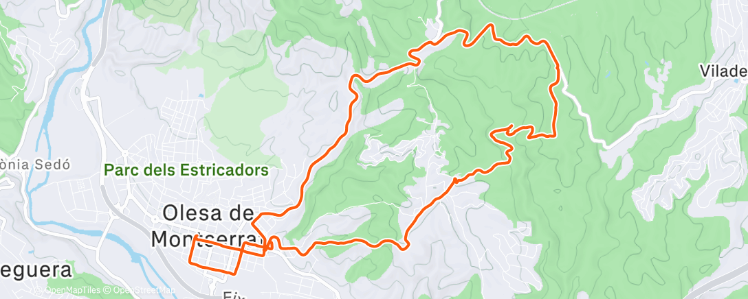 Map of the activity, Morning Mountain Bike Ride