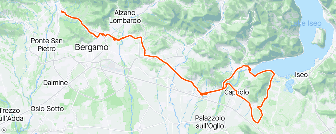 Map of the activity, Sarnico-Franciacorta-Capriolo