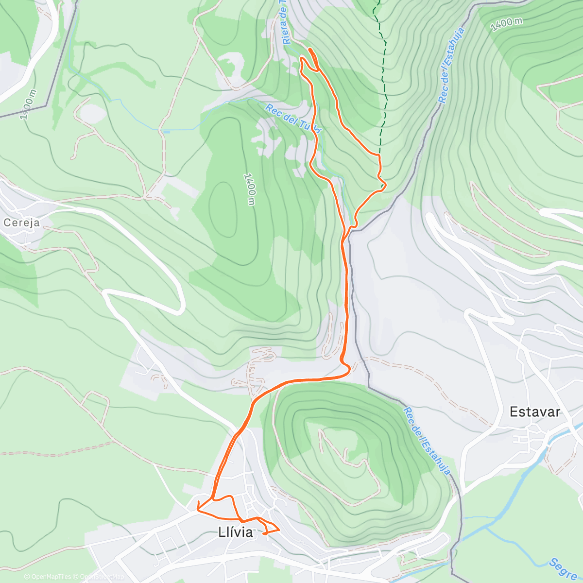 Map of the activity, Morning Trail Run