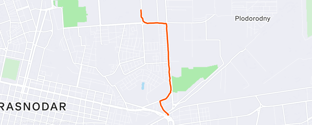 Map of the activity, Evening Ride