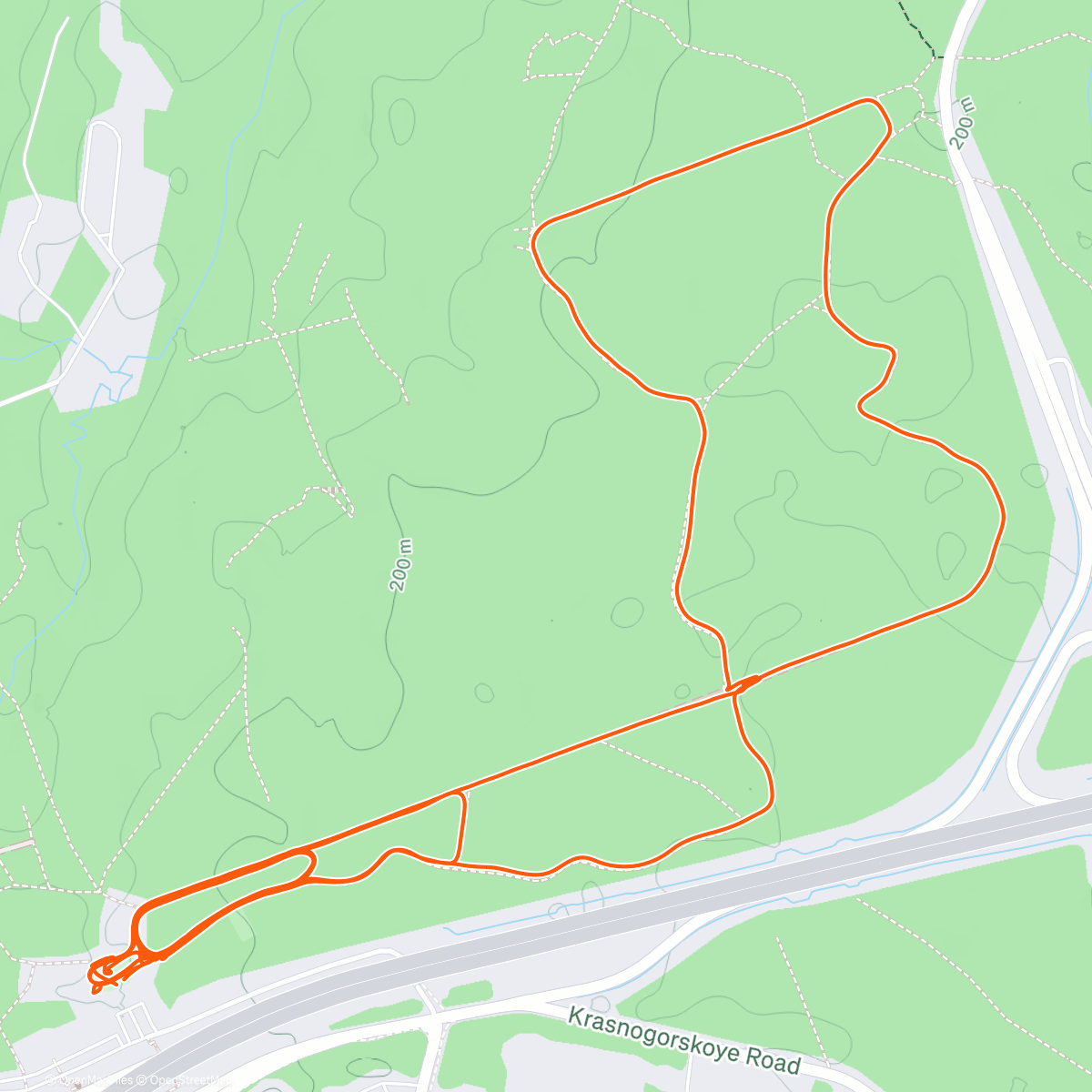 Map of the activity, Morning Nordic Ski