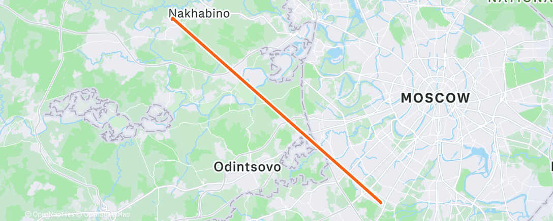 Map of the activity, Morning Run