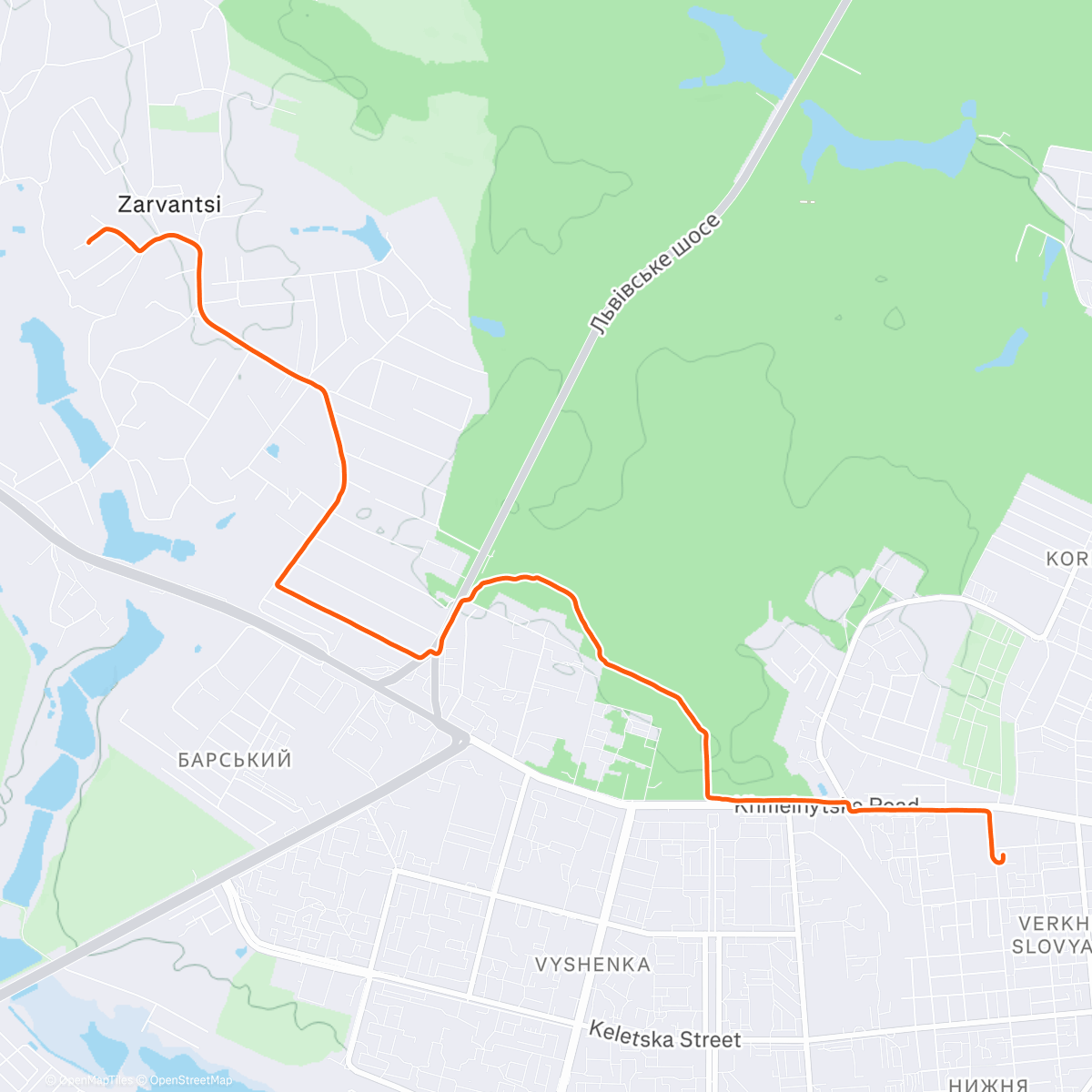 Map of the activity, Afternoon Ride (B2H)