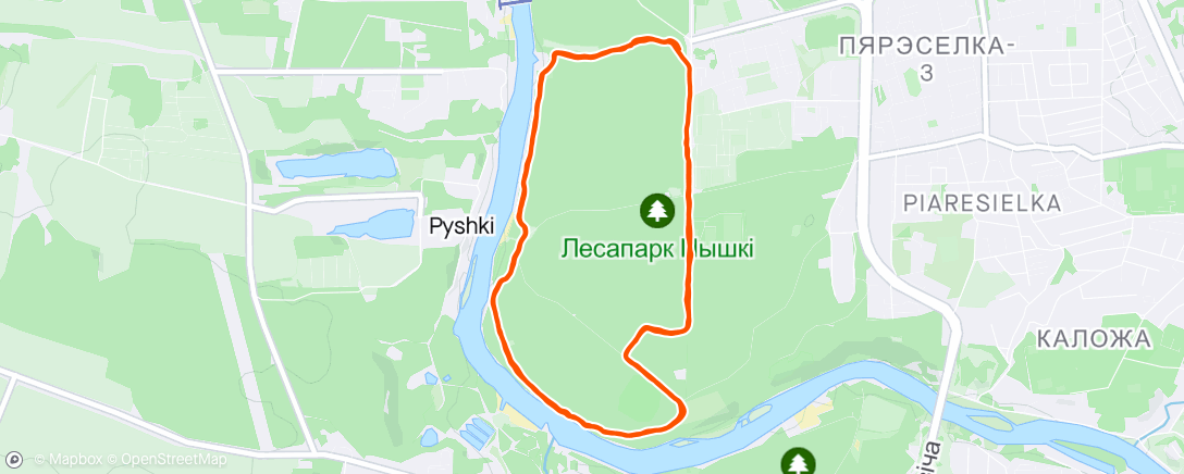 Map of the activity, Трейлраннинг (после обеда)