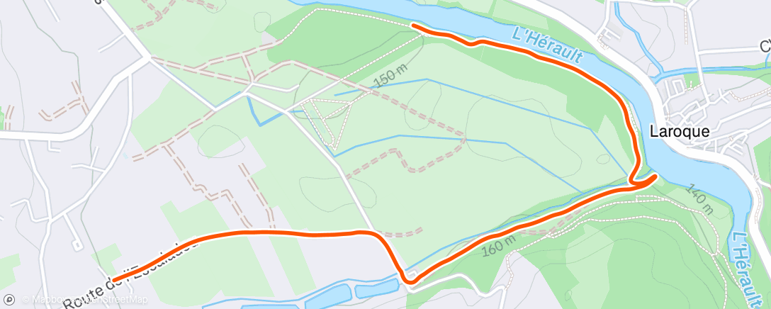 Map of the activity, Afternoon Walk