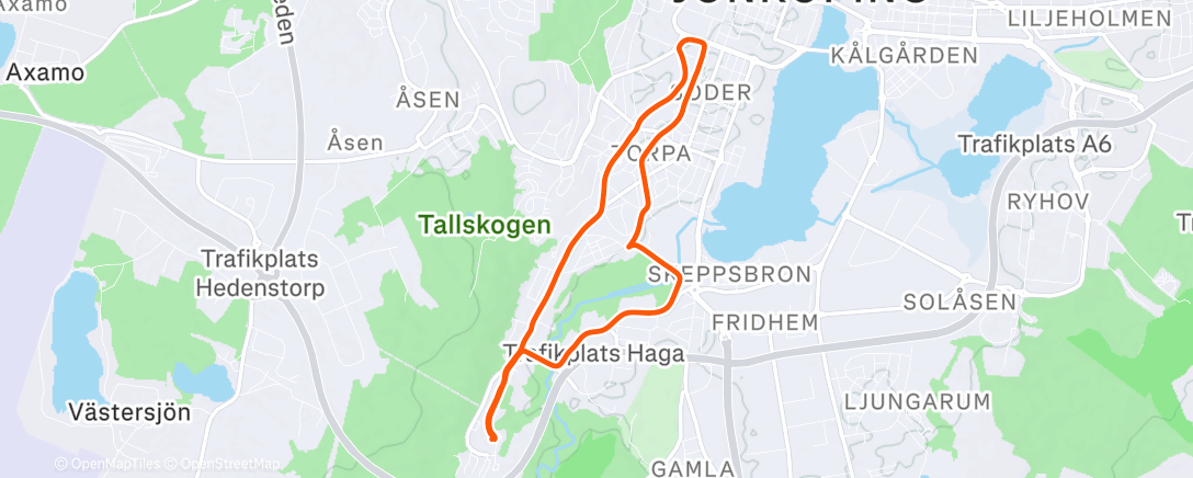 Карта физической активности (Afternoon Run)