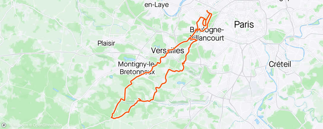 Map of the activity, Sortie en Chevreuse