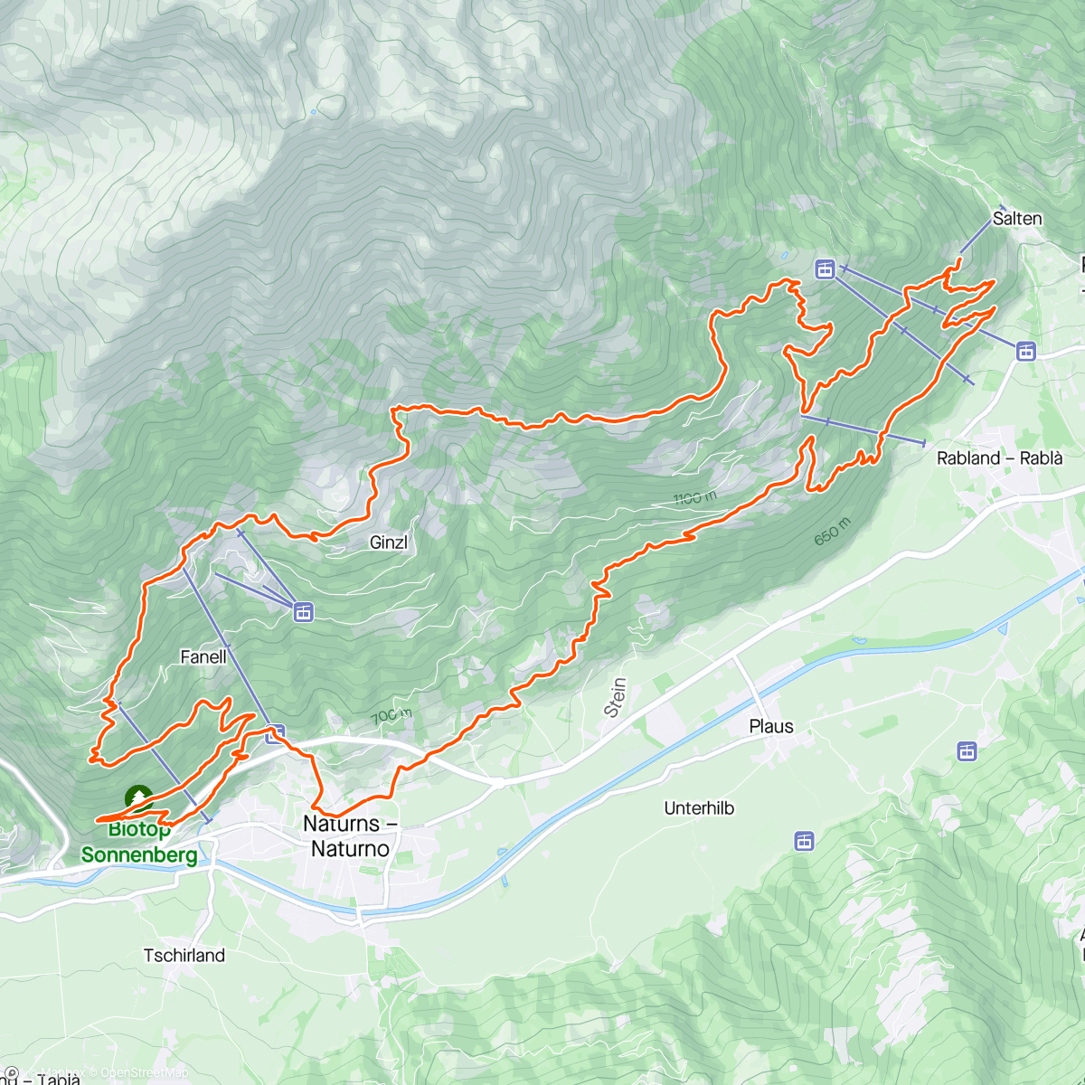Карта физической активности (Ötzi Trail Run)