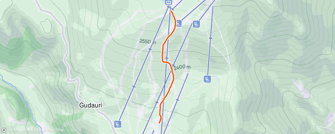 Map of the activity, Lunch Snowboard