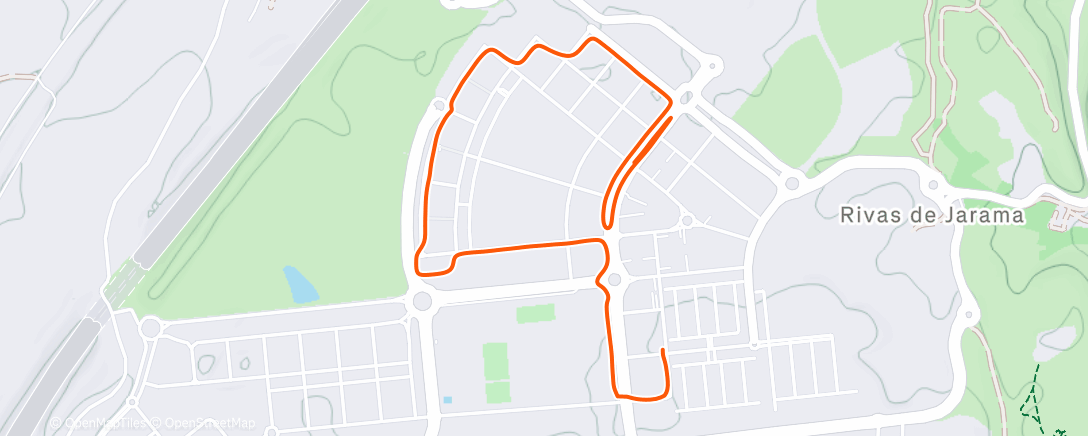 Map of the activity, Carrera de tarde