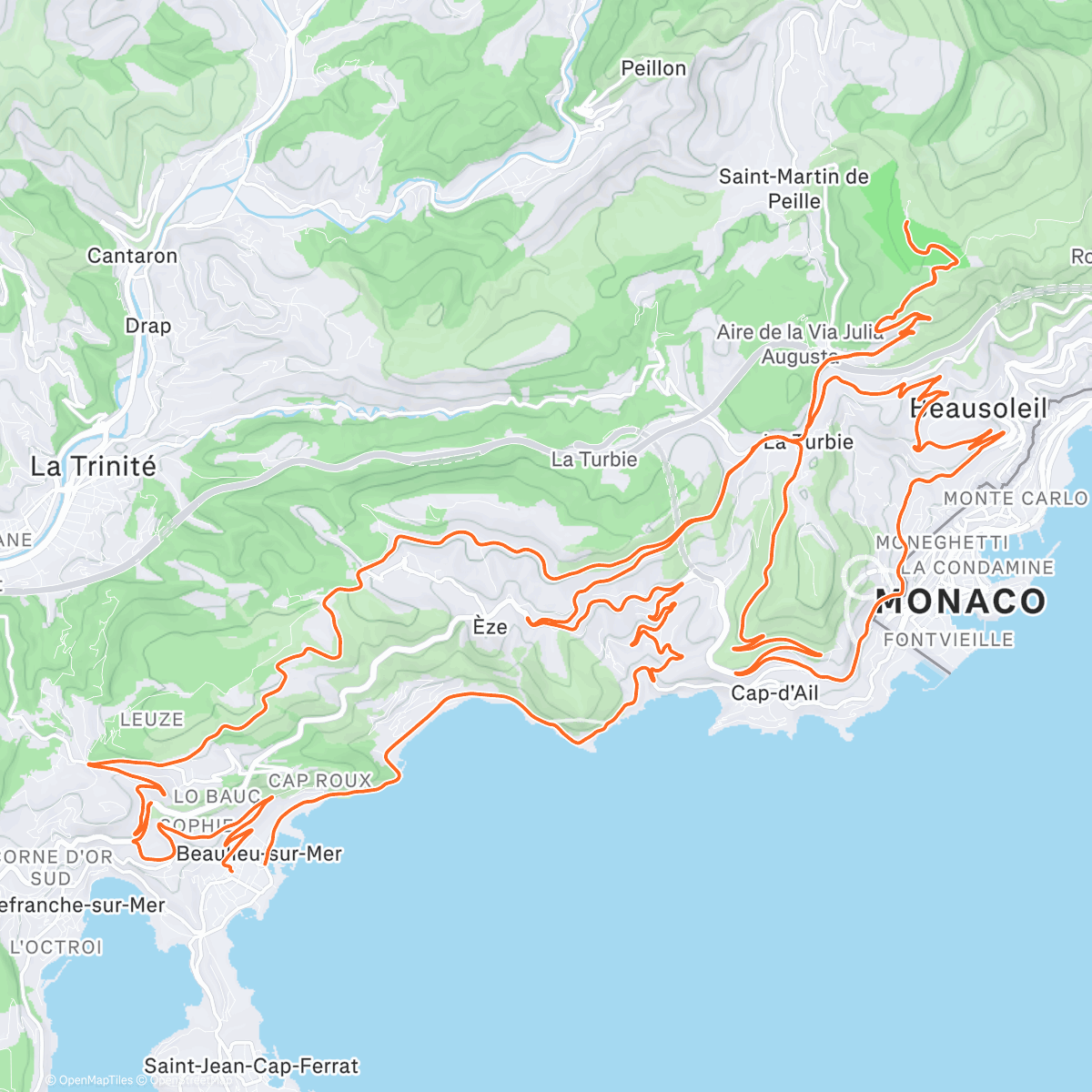 Mapa de la actividad (Morning Ride)