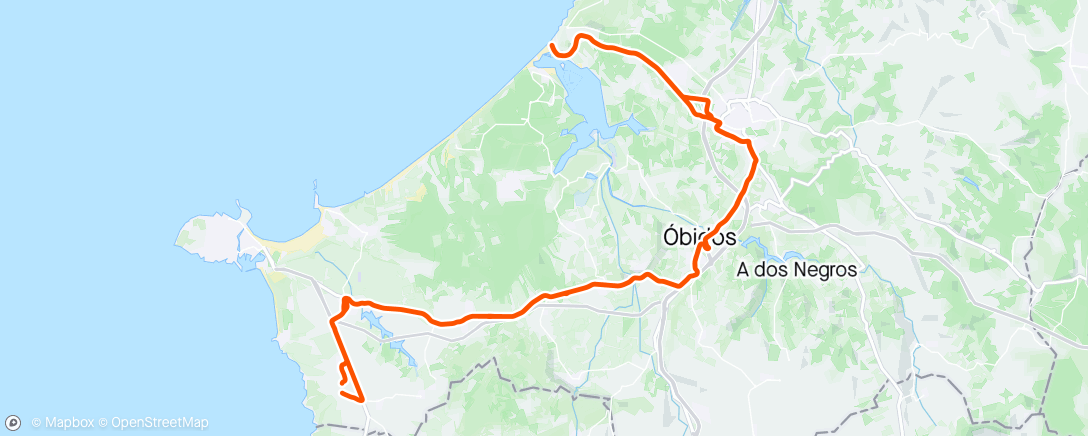 Map of the activity, Cicloturismo
