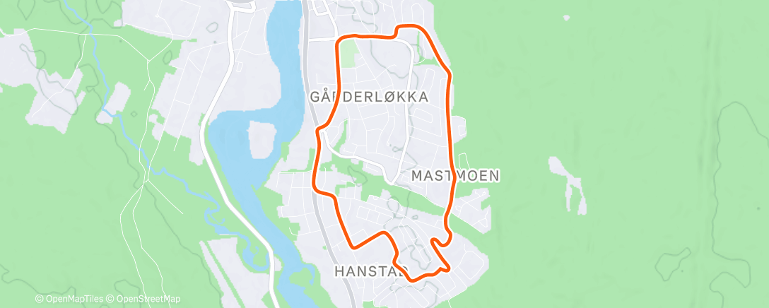 Map of the activity, Kveldsjogg🎄