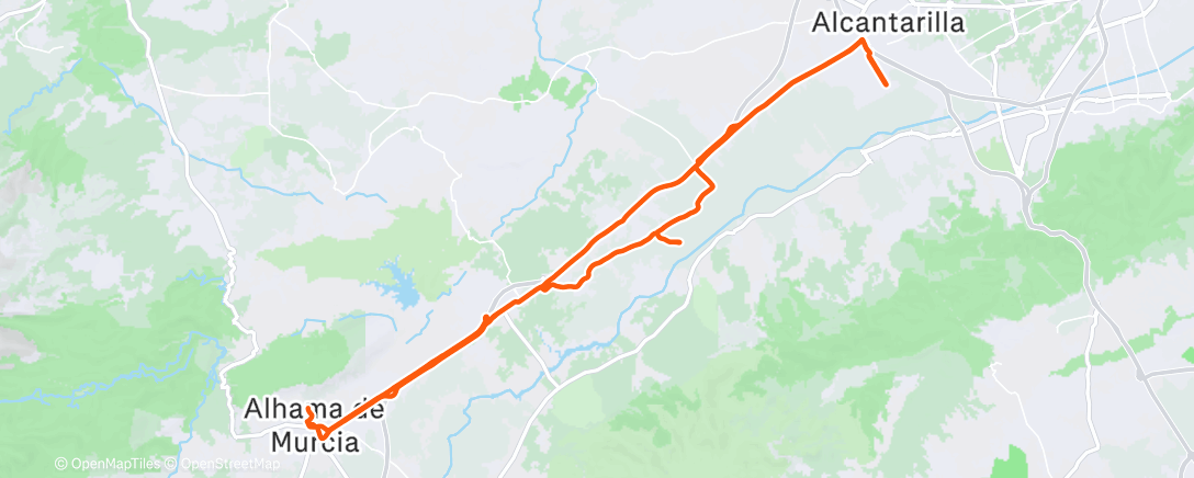 Map of the activity, Bicicleta por la mañana