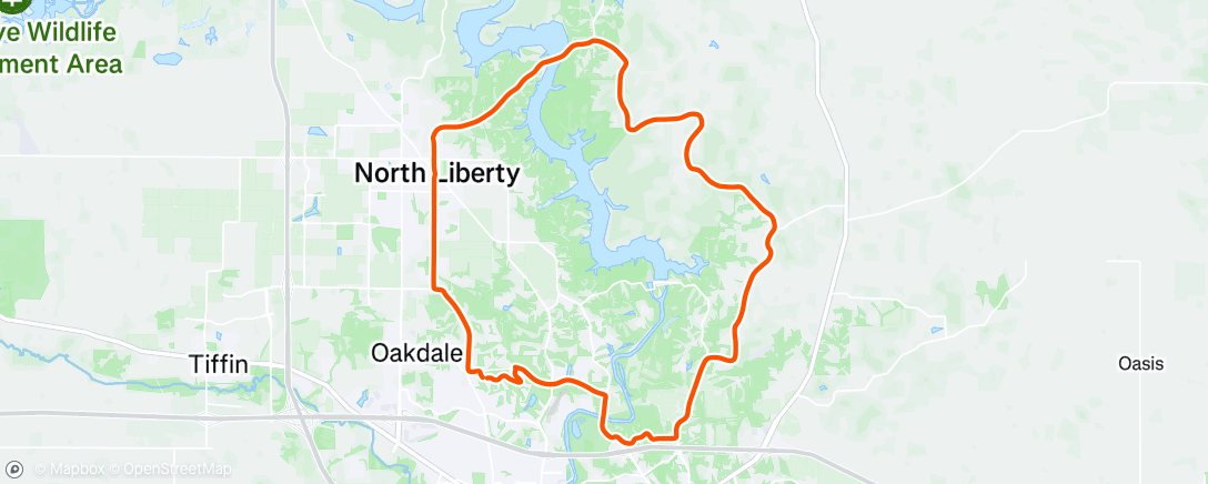 Map of the activity, Morning Ride