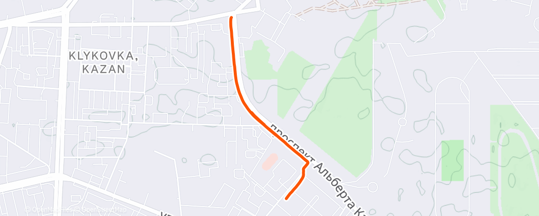 Map of the activity, Дневной забег