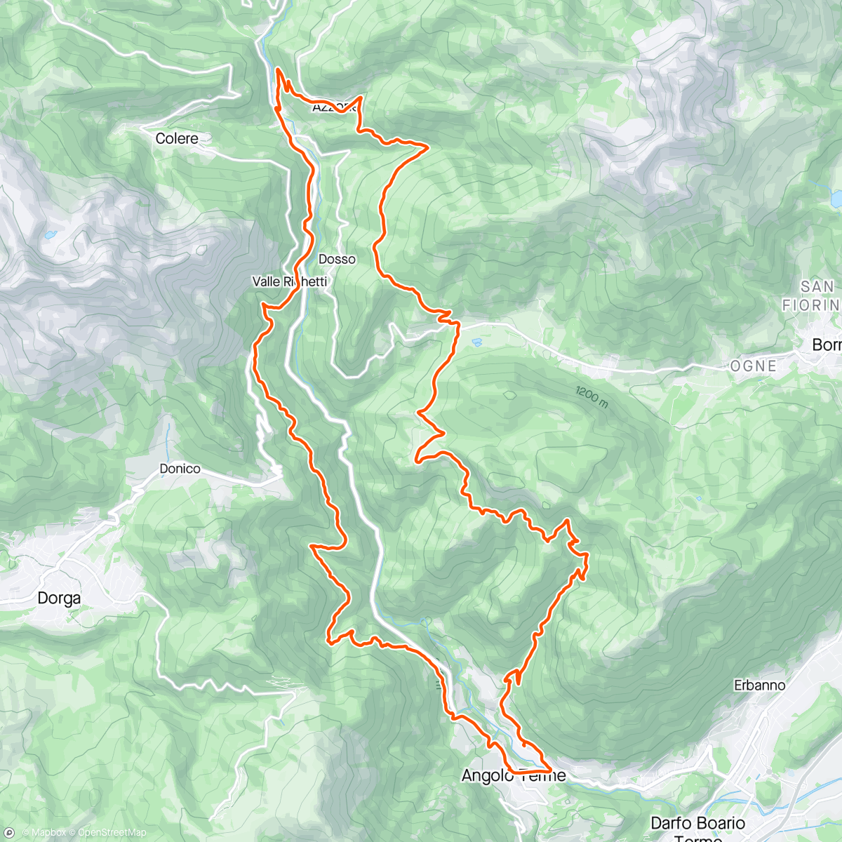 Map of the activity, E-giro con il buon Troletti