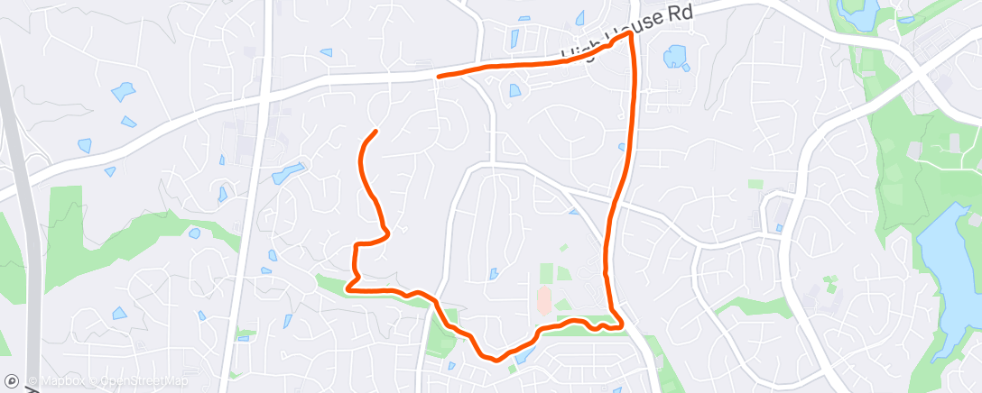 Map of the activity, Morning Run