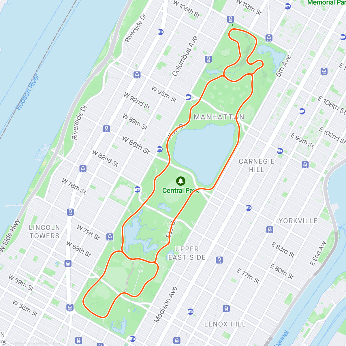 Mappa dell'attività Zwift - VO2 Max - 3x4 Tabata Style in New York