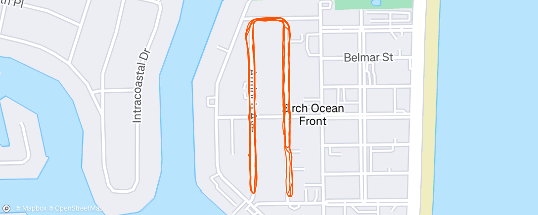 Map of the activity, Afternoon Run