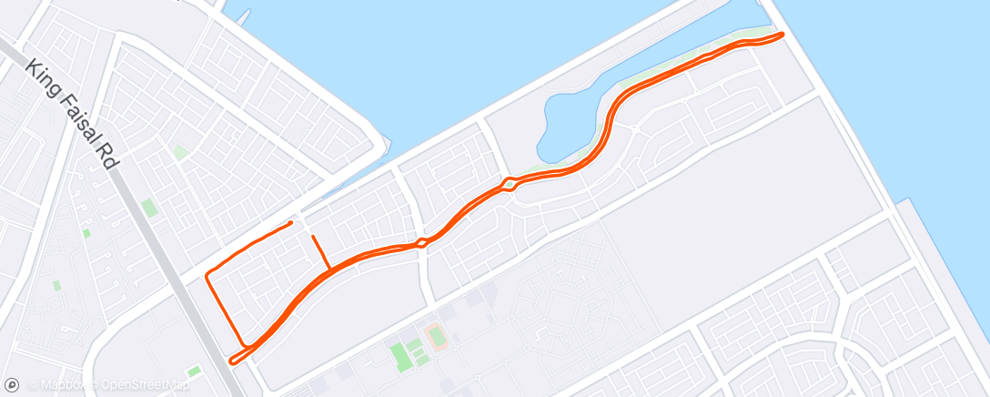Map of the activity, Evening long Run