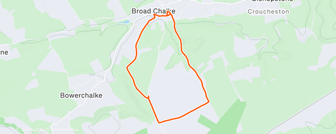 Map of the activity, Afternoon Walk