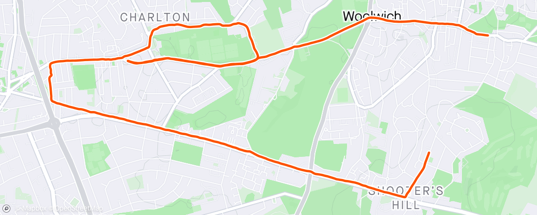 Mapa de la actividad (10km Long Run with Runna ✅)