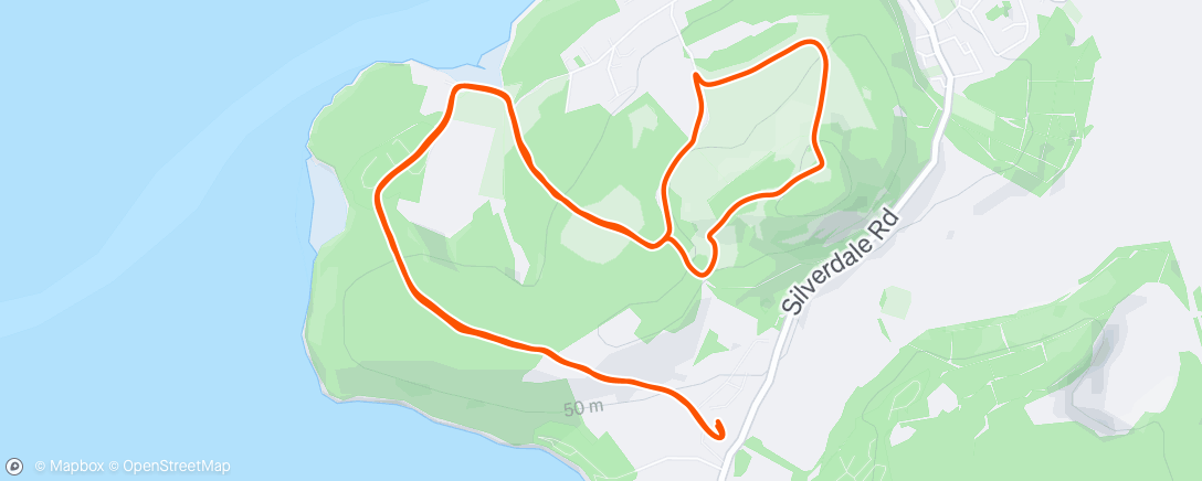 Map of the activity, Arnside Knott fell race