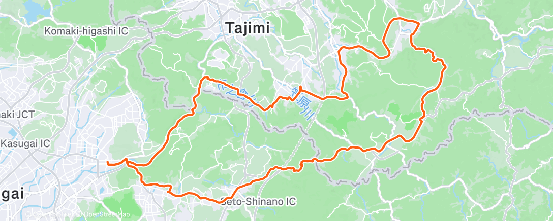 Map of the activity, 朝のライド