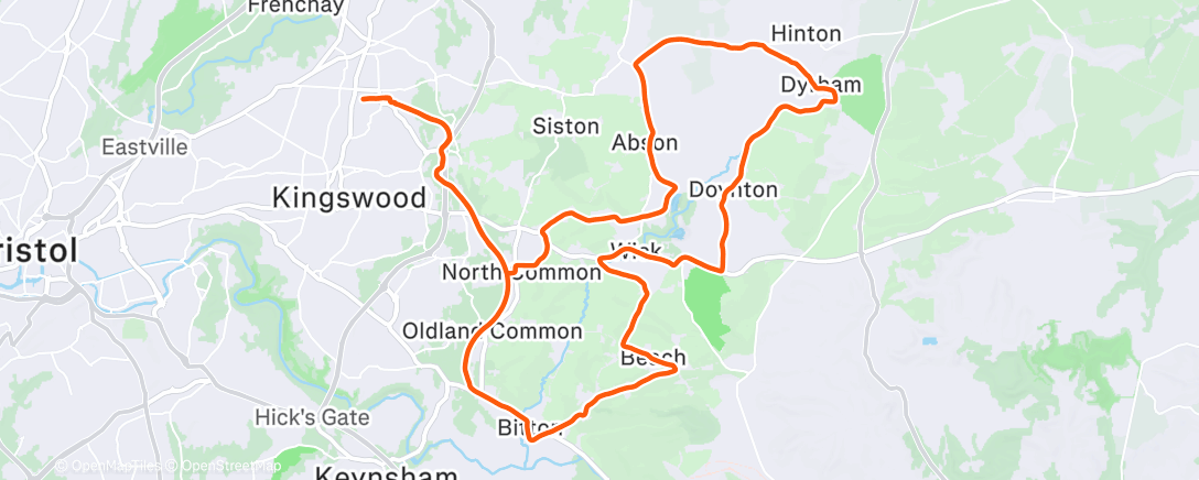 Карта физической активности (Lunch Ride)