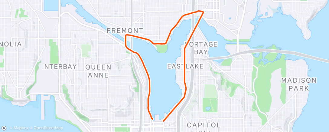 Map of the activity, Night Run