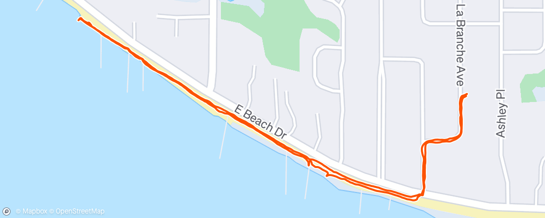 Map of the activity, Evening Walk