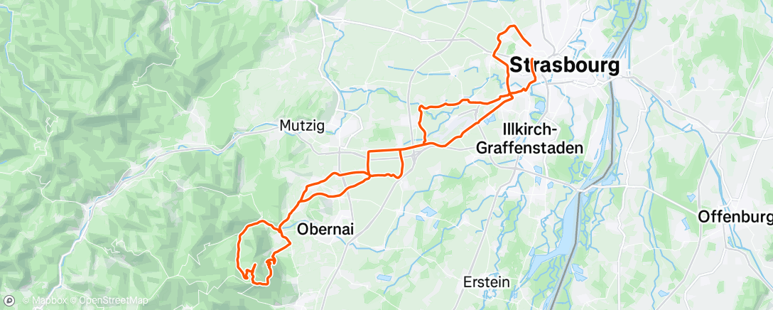 Map of the activity, Vélo dans l'après-midi