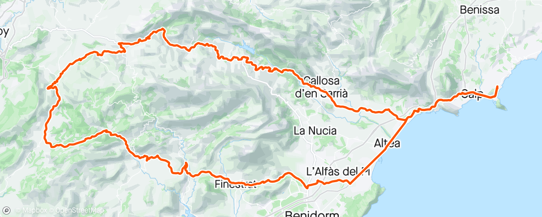 Map of the activity, Etapa 1 Levante Camp