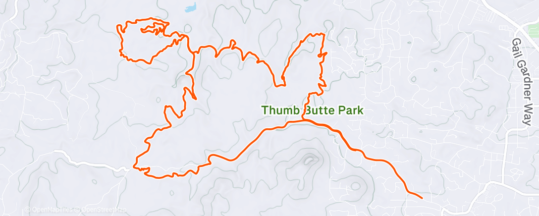 Map of the activity, Afternoon Mountain Bike Ride