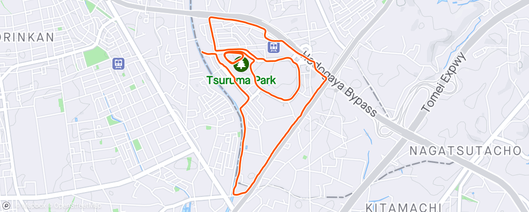 Map of the activity, easy running