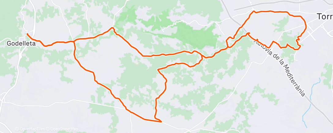 Map of the activity, Vuelta suave con mi hijo