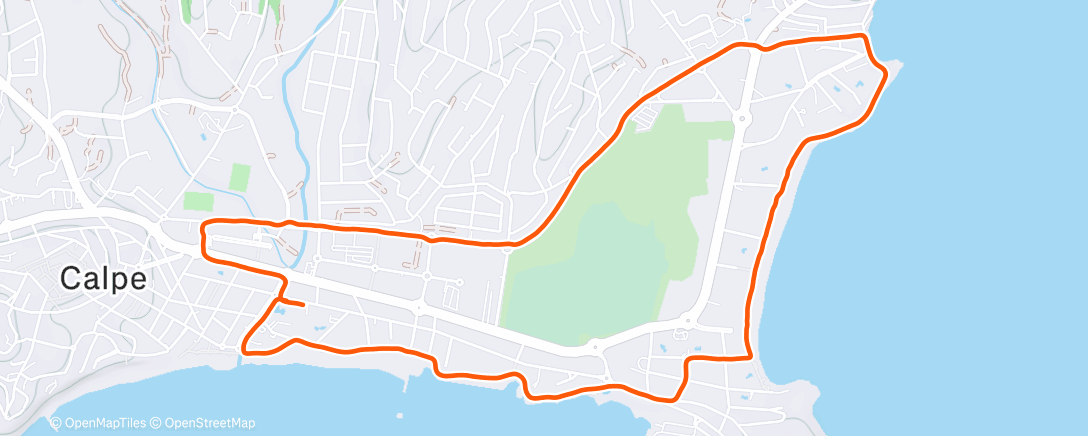 Map of the activity, Morning Run
