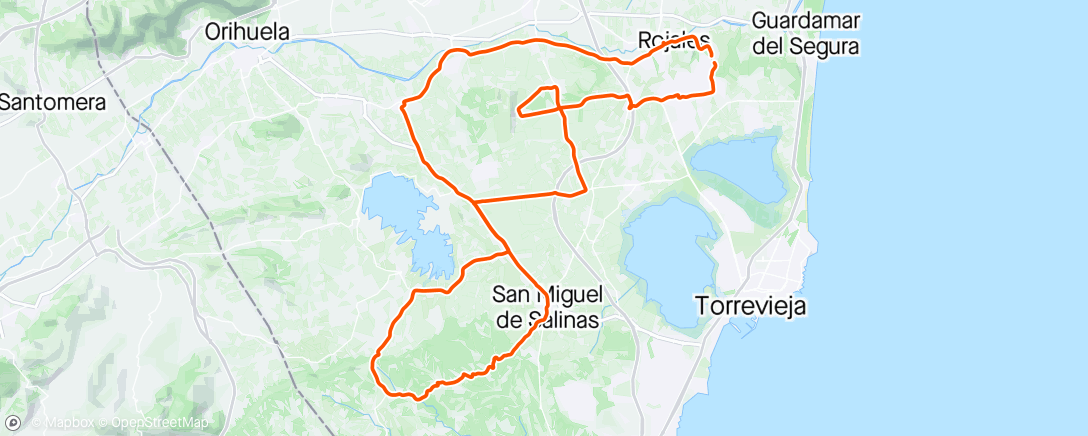 Map of the activity, Ronde naar San Miguel de Salinas