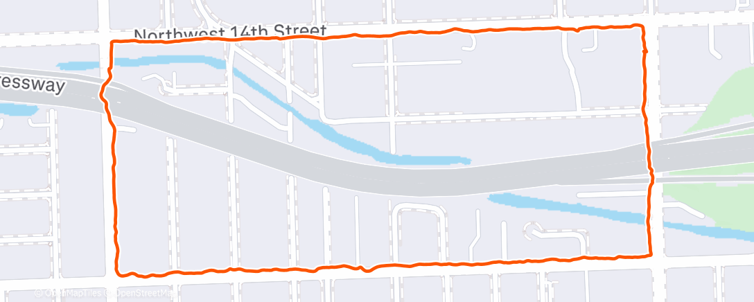 Map of the activity, Evening Run